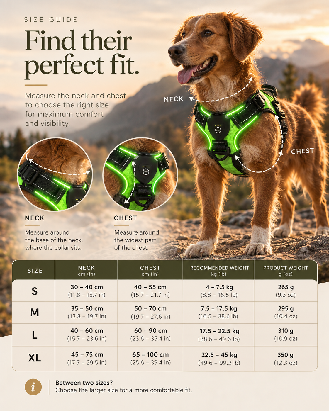 Harness Size Guide
